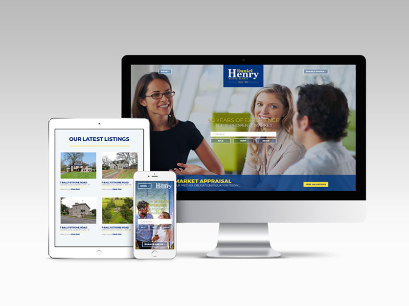 Daniel Henry Estate Agents Website Shown On Multiple Devices