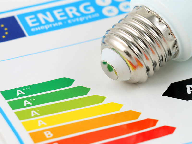 Energy Performance Certificate With Energy Saving Lightbulb
